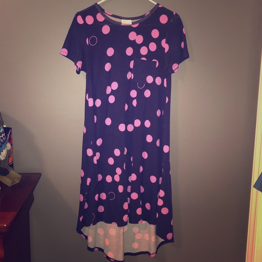 Navy with Purple Dots XS LuLaRoe Carly